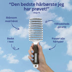 Curved Paddle Brush - Hårbørste med vildsvine hår