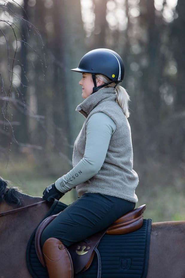 Fleecevest med krave